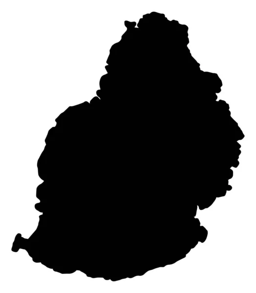 モーリシャス地図シルエットベクトルイラストEps 10 — ストックベクタ