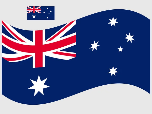 Ola Australia Bandera Vector ilustración Eps 10 — Vector de stock