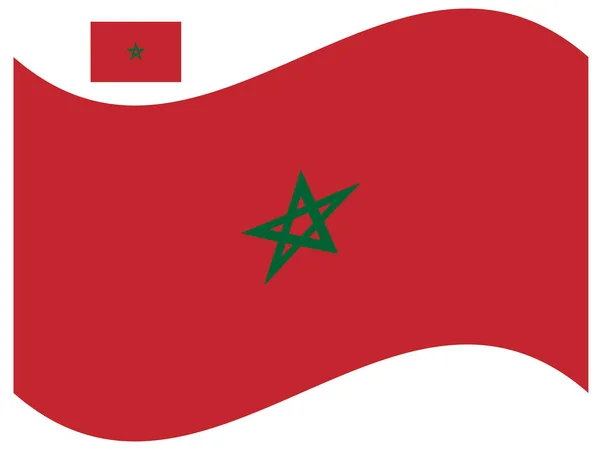 Wave Morocco Flag Vector illustration Eps 10 — стоковий вектор