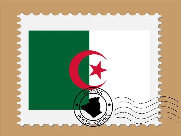 Algeria Flag Postage Stamp Vector illustration Eps 10 — Stock Vector