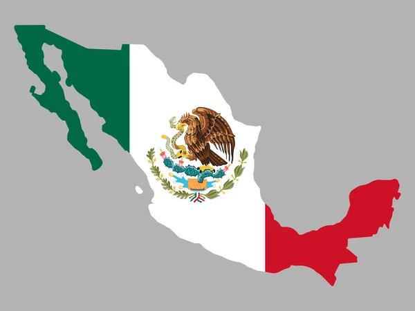 Mapa de México Bandera Vector ilustración Eps 10 — Archivo Imágenes Vectoriales