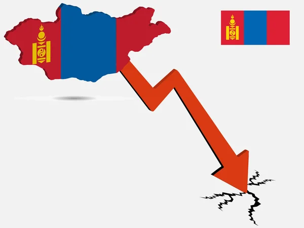 Mongolia economic crisis vector illustration Eps 10 — ストックベクタ