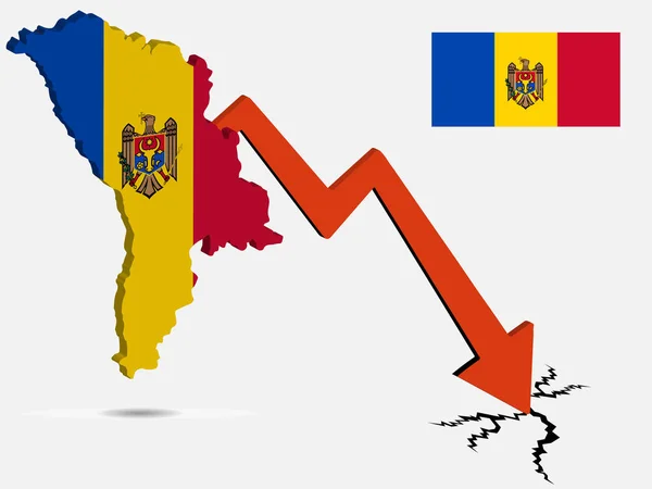 Moldova crise économique illustration vectorielle Eps 10 — Image vectorielle