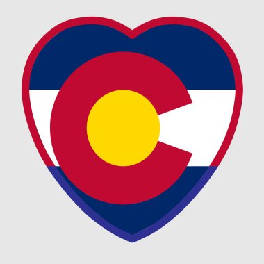 Colorado Gönül Biçimli Bayrak Vektör İllüstrasyon Eps 10