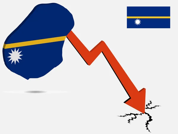 Nauru crise económica vetor ilustração Eps 10 —  Vetores de Stock