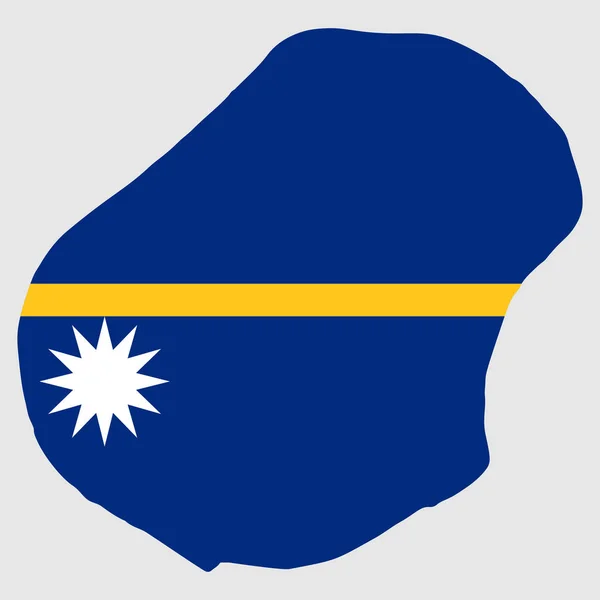 ナウル地図旗ベクトル図Eps 10 — ストックベクタ