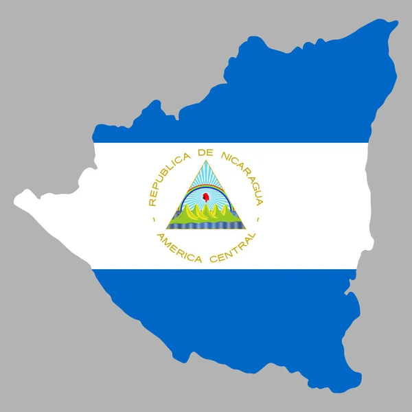 Nicaragua Mapa Bandera Vector ilustración Eps 10 — Archivo Imágenes Vectoriales