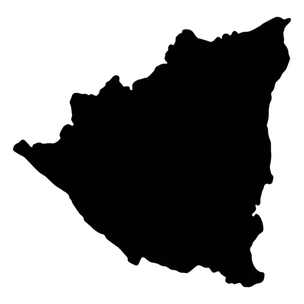 ニカラグア地図シルエットベクトルイラストEps 10 — ストックベクタ