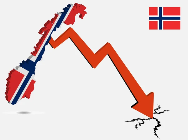 Εικονογράφηση φορέα οικονομικής κρίσης της Νορβηγίας Eps 10 — Διανυσματικό Αρχείο