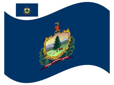 Dalga Vermont Bayrak Vektörü illüstrasyonu Eps 10