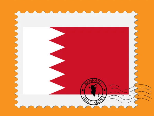 Bandera de Bahrein Postage Stamp Vector illustration Eps 10 — Archivo Imágenes Vectoriales