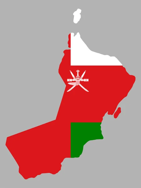 Oman Map Flag Vector illustration Eps 10 — стоковий вектор