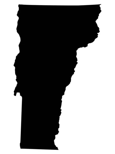 Estados Unidos da América Estado de Vermont Silhouette Mapa ilustração vetorial Eps 10 . — Vetor de Stock