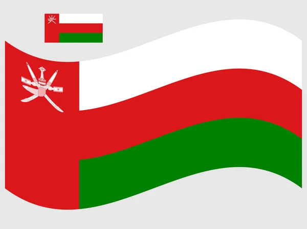 Wave oman flag vector illustration Folge 10 — Stockvektor