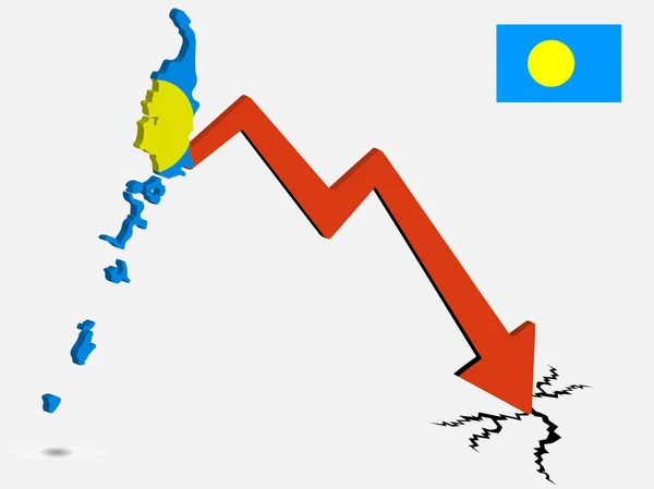 Palau economic crisis vector illustration Eps 10 — Stock Vector