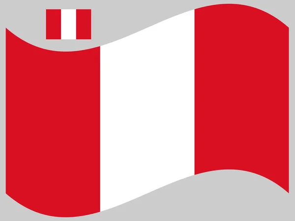 Dalga Peru Bayrak Vektörü illüstrasyonu Eps 10 — Stok Vektör