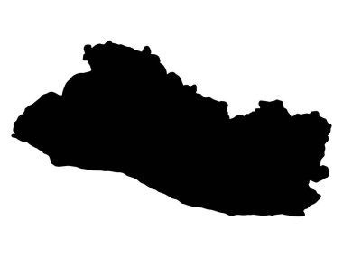 El Salvador Haritası Siluet Vektör illüstrasyonu Eps 10