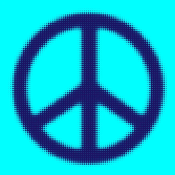 Ilustração do vetor do símbolo da paz do meio-tom Eps 10 — Vetor de Stock