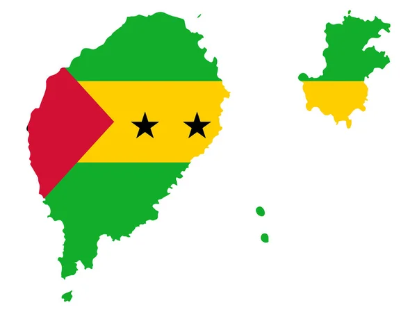 Sao Tome and Principe map вектор прапора — стоковий вектор