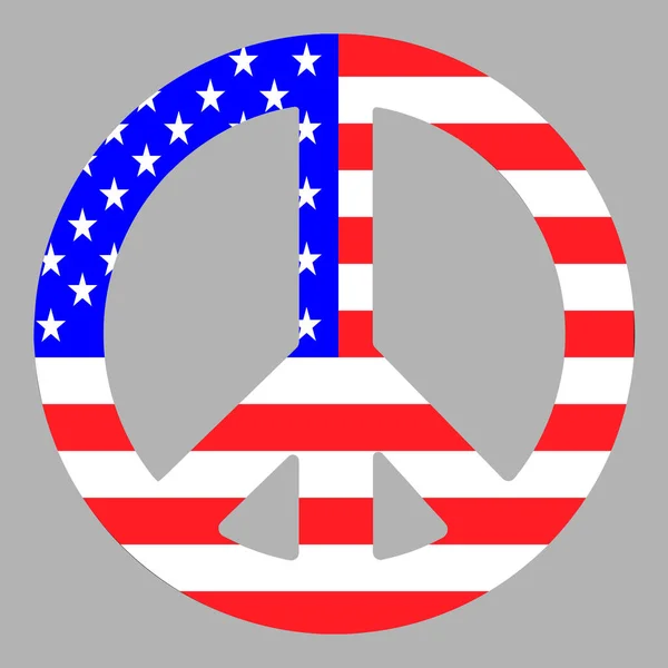 美国和平太平洋符号矢量图Eps 10 — 图库矢量图片