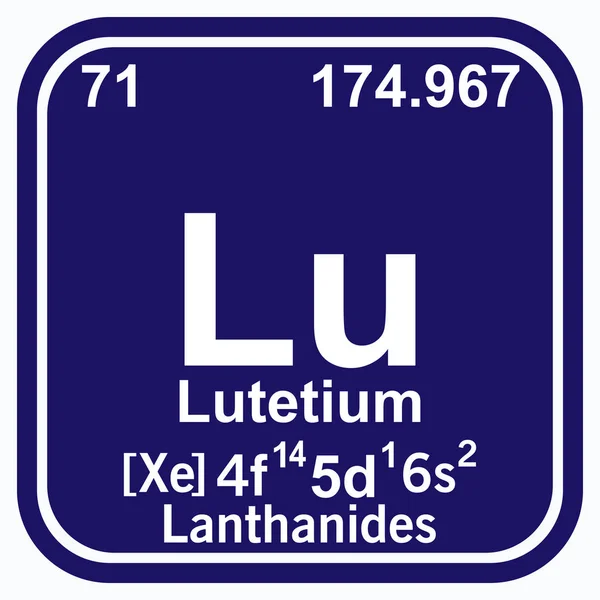 Lutetium Periodisk tabell över elementen vektor illustration eps 10 — Stock vektor