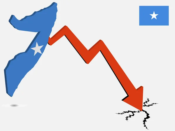Somalië economische crisis vector illustratie ps 10 — Stockvector