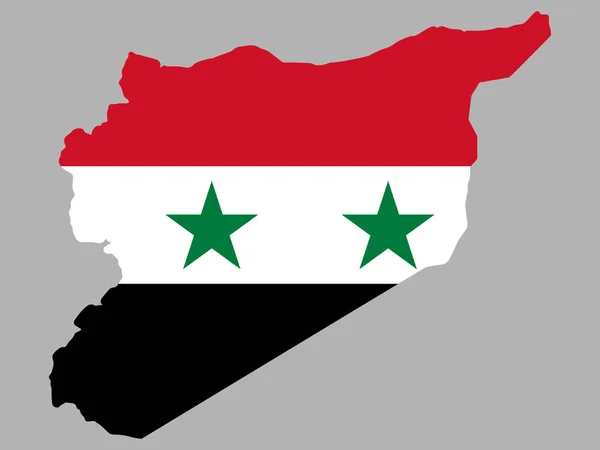 Carte de Syrie Illustration vectorielle du drapeau eps 10 . — Image vectorielle