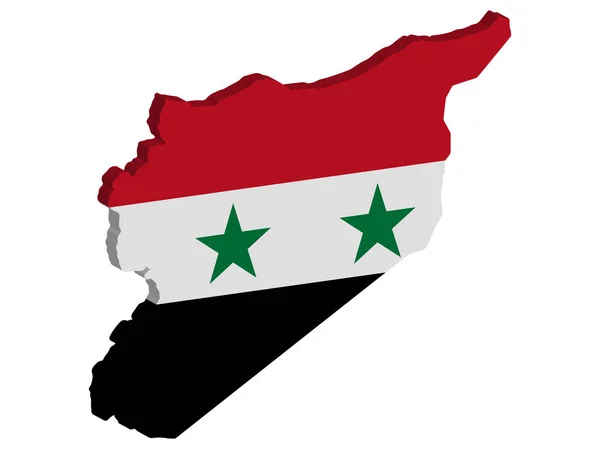 Carte de Syrie Illustration vectorielle du drapeau eps 10 . — Image vectorielle