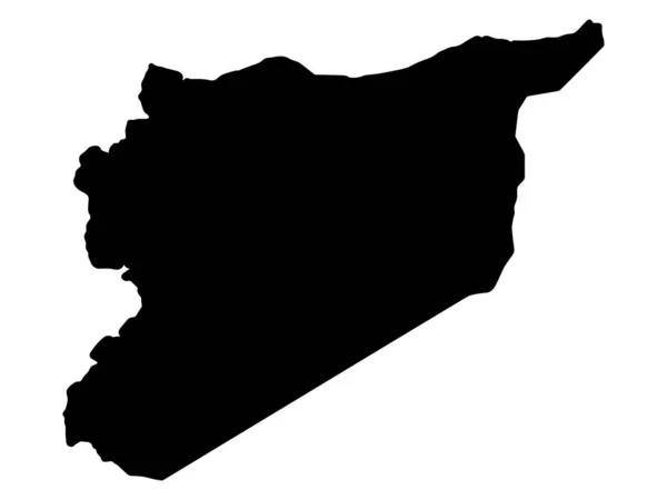Syrian Map Black Silhouette Vector Illueps 10 — стоковий вектор