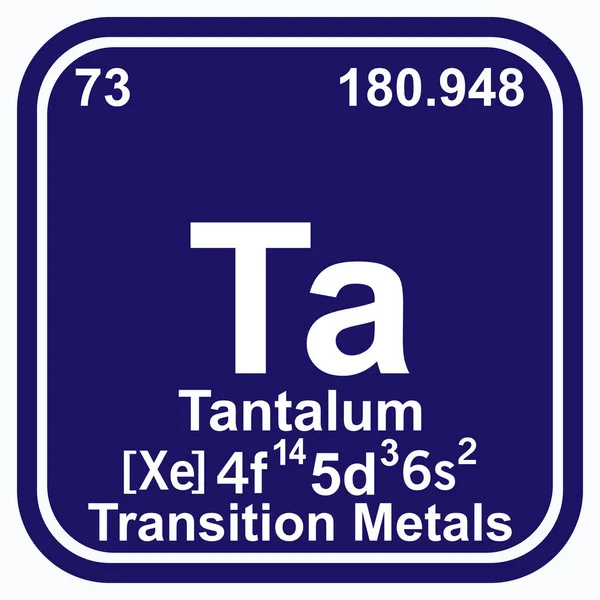 Tantalum Tabel Periodik Unsur Vektor ilustrasi eps 10 - Stok Vektor