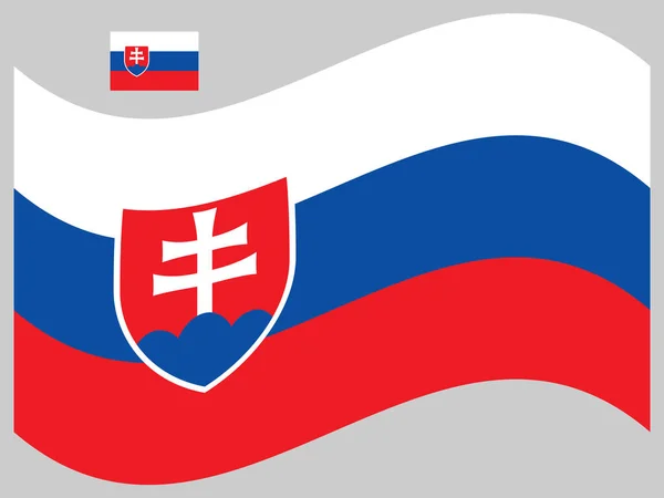 Vektorová ilustrace Wave Slovakia Flag eps 10 — Stockový vektor