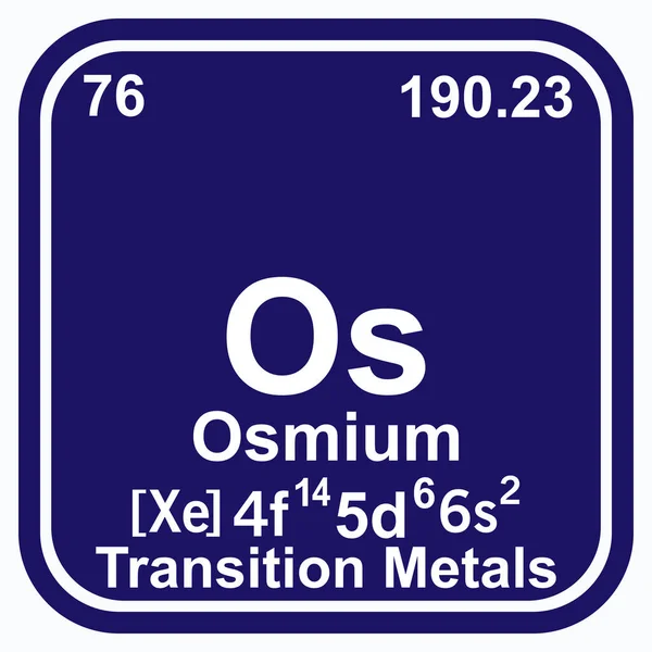 Osmium Periodensystem der Elemente Vektorabbildung Folge 10 — Stockvektor