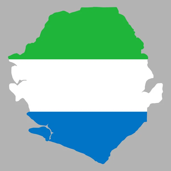 Sierra Leone Mappa bandiera Vettore Illustrazione vettoriale eps 10 — Vettoriale Stock