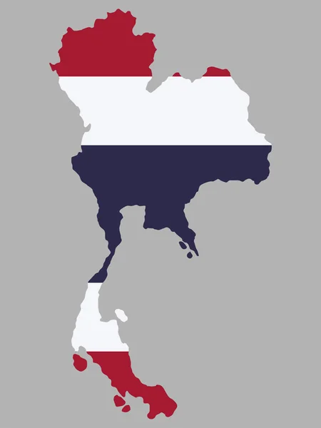 Thaïlande Carte drapeau Illustration vectorielle eps 10 — Image vectorielle