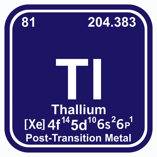 Thallium Periodiek Systeem van de Elementen Vector illustratie eps 10 — Stockvector