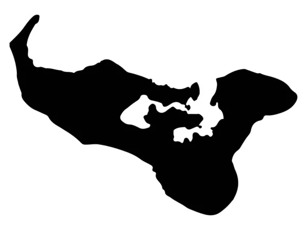 Carte des Tonga Silhouette Noire Illustration vectorielle eps 10 — Image vectorielle