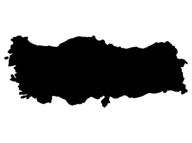 Türkiye 'nin Silüet Siyah Vektör illüstrasyonunu Haritası 10 puan yükseltti