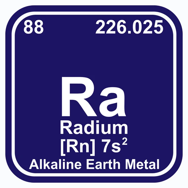 Radium Periodiek Systeem van de Elementen Vector illustratie eps 10 — Stockvector