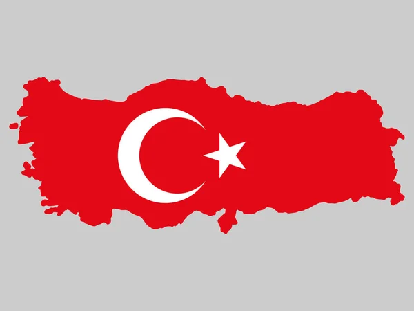 Törökország térkép zászló vektor illusztráció eps 10. — Stock Vector