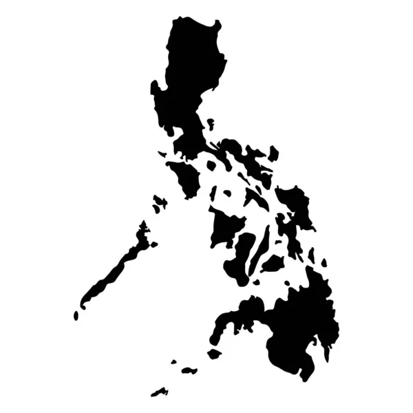 Φιλιππίνες Χάρτης Silhouette Vector illustration eps 10 — Διανυσματικό Αρχείο