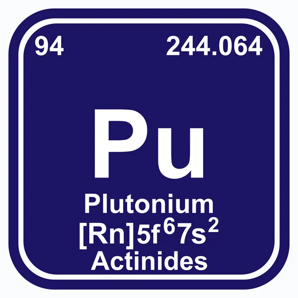 Plutonium Periodiek Systeem van de Elementen Vector illustratie eps 10 — Stockvector