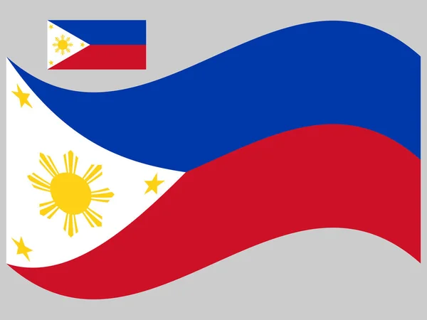 Vague Philippines Drapeau Illustration vectorielle eps 10 — Image vectorielle