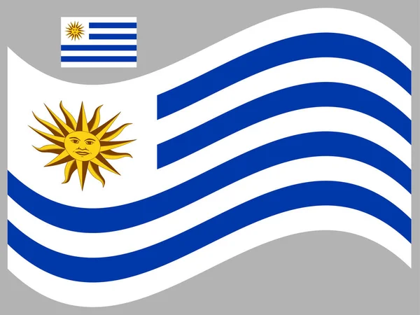 Golf Uruguay Vlag Vector illustratie eps 10 — Stockvector