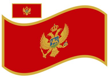 Karadağ Bayrak Vektörü illüstrasyonunu Salla