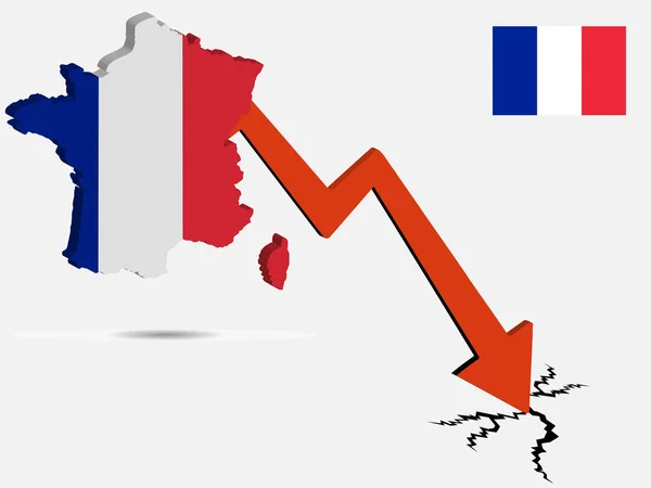 France economic crisis vector illustration Eps 10 — 스톡 벡터
