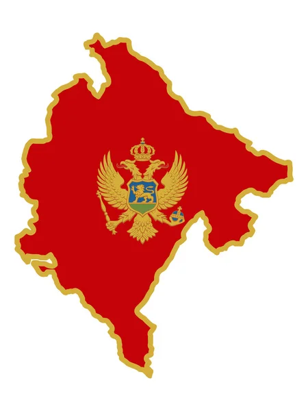 Montenegro Map flag Vector illustration eps 10 — Stock Vector