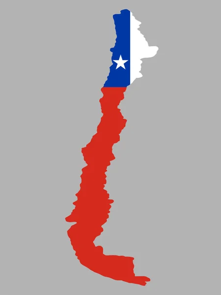 Chile Map flag Vector illustration Eps 10 — 스톡 벡터