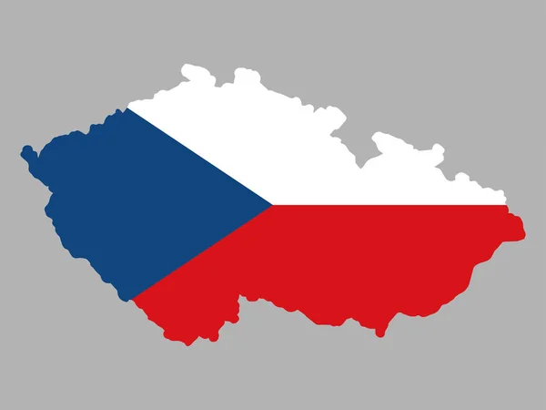 Czech republic Map flag Vector illustration Eps 10. — 스톡 벡터