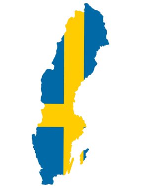 İsveç Harita Vektör illüstrasyonu 10 puan