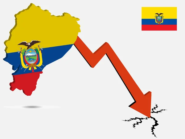 Ecuador ekonomisk kris vektor illustration Eps 10 — Stock vektor
